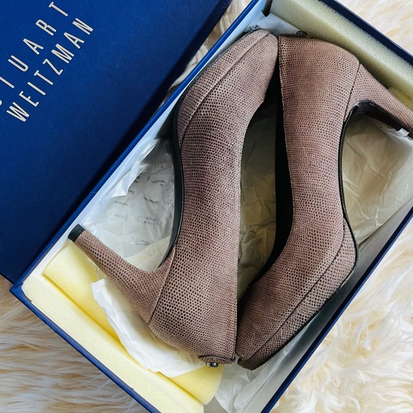 Stuart Weitzman Peeptoe Platform Pumps size 7.5 - Picture 2 of 10